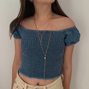 🦋Tight jean crop top🦋